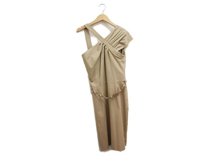 Christian Dior Dresses Khaki Cotton  ref.572407