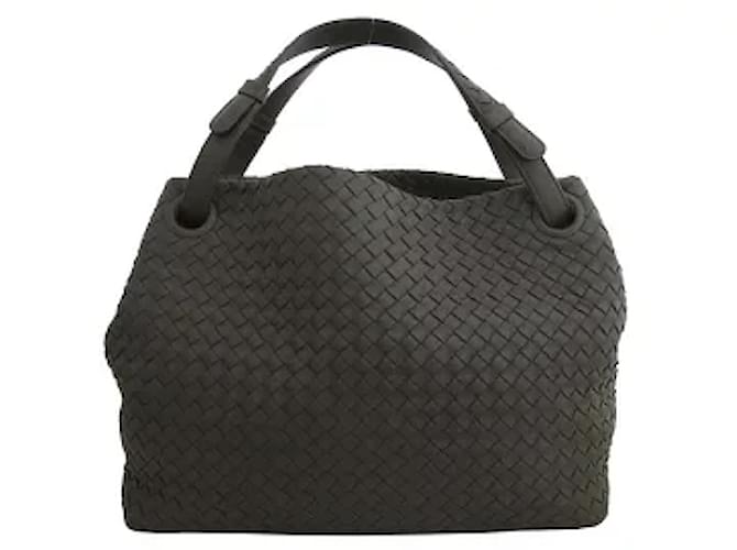 *Bottega Veneta BOTTEGA VENETA Bag Intrecciato Gray Brown Leather Tote Bag Handbag Ladies Grey  ref.572412