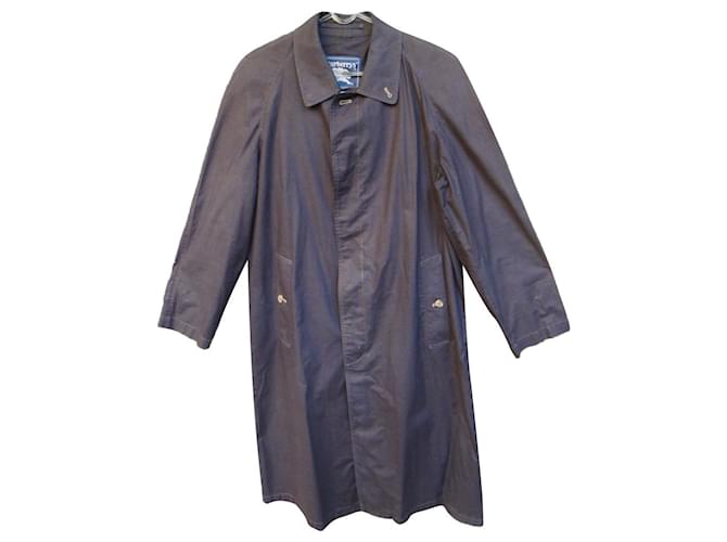 Burberry vintage t light raincoat 48 Navy blue Cotton  ref.572446