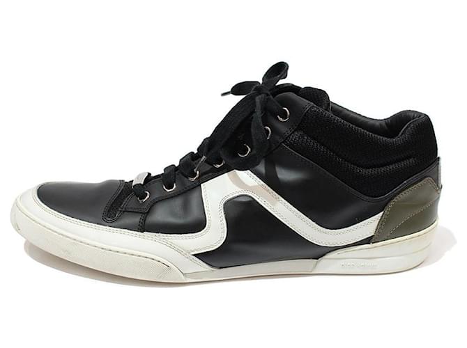 Dior Sneakers Black White Leather  ref.572474