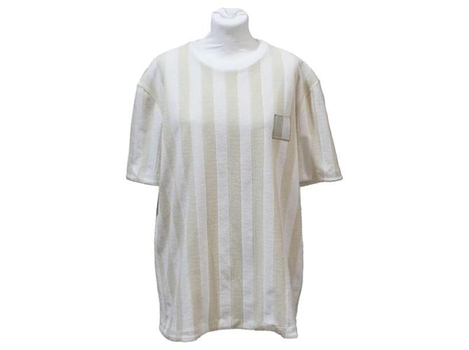 Fendi tees Blanco Beige Sintético  ref.572487