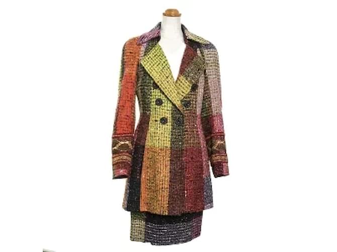 *Christian Lacroix Women's Suit Tweed Coat Skirt Orange  ref.572533