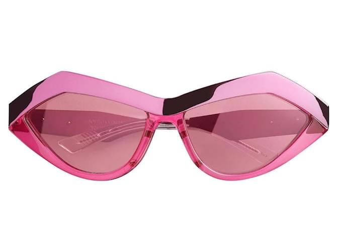 bottega veneta sunglasses model ridge pink Metal  ref.572534