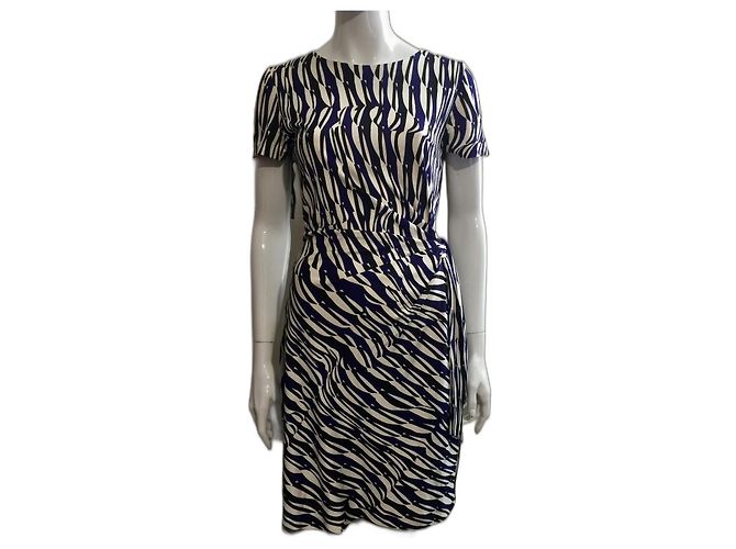 Diane Von Furstenberg DvF Zoe vestido cruzado de seda con efecto cruzado Multicolor