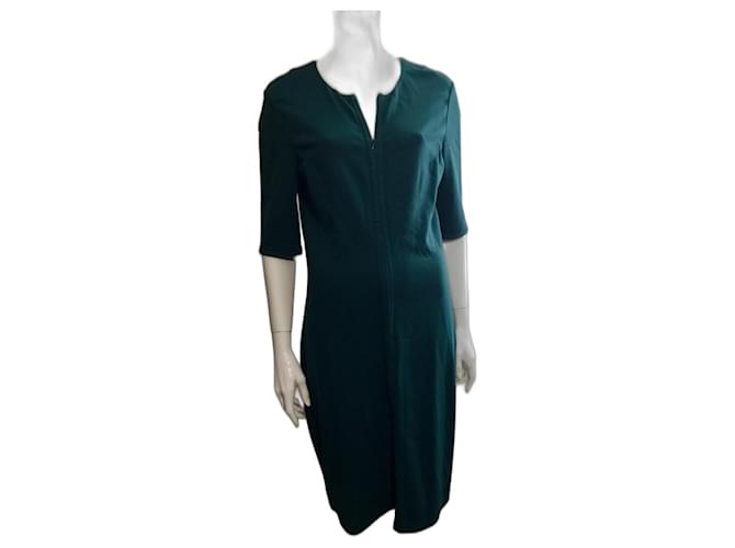 Diane Von Furstenberg DvF forrest green Saturn dress Dark green Viscose  ref.572609