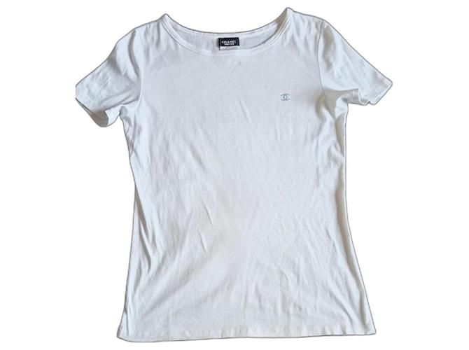 Chanel Tops White Cotton  ref.572636