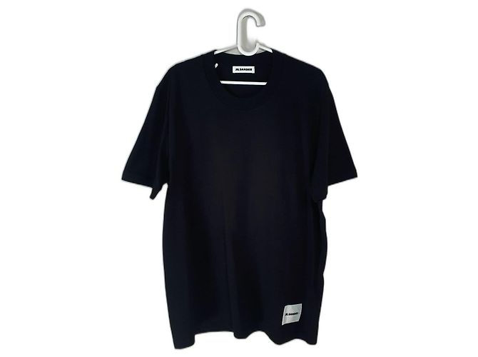 Camiseta Jil Sander preta de algodão Preto