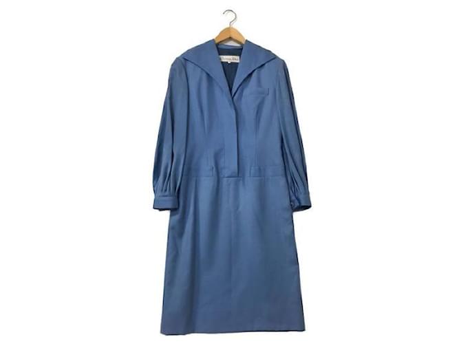 Christian Dior Dresses Blue Rayon Mohair  ref.572663