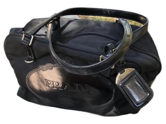 Prada Handbags Black Nylon  ref.572665