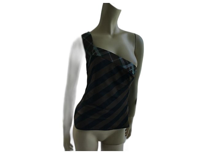 Top in seta a righe Givenchy Multicolore 