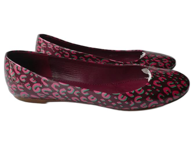 LOUIS VUITTON x Stephen Sprouse Patent leather ballet flats T39 IT very good condition Pink  ref.572673