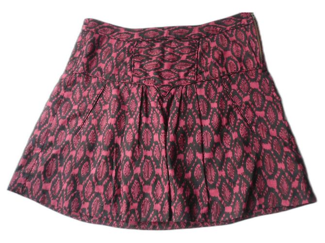 ISABEL MARANT ETOILE Minifalda de seda T0 Neuve Roja