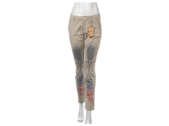 Pantalones History Repeats Beige de Algodón