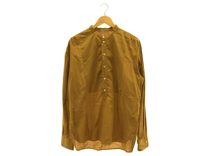 Yves Saint Laurent Shirts Mustard Cotton  ref.572706