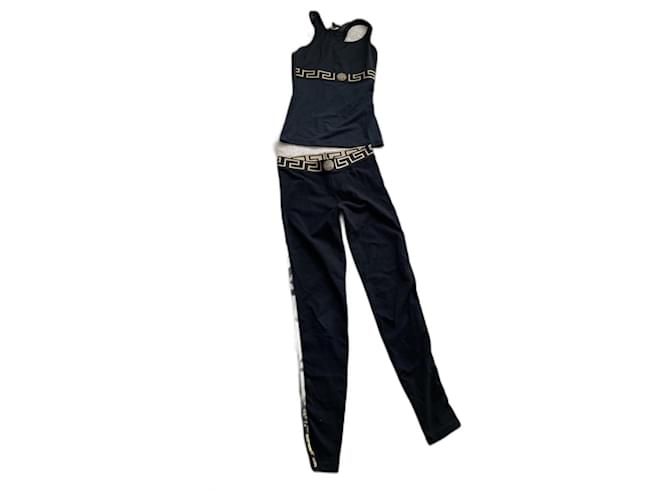 Versace Un pantalon, leggings Noir  ref.572767