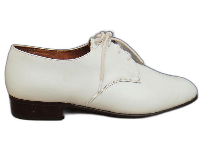 Autre Marque Derbies Unic Fenestrier en cuir blanc