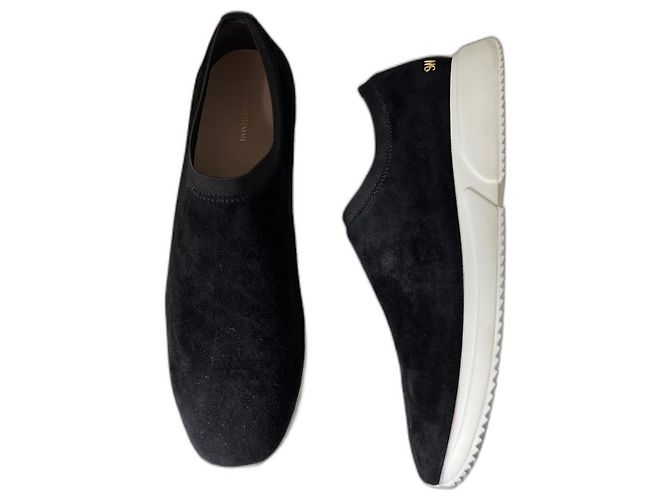 Baskets Stuart Weitzman Maxie Slip On Noir Daim