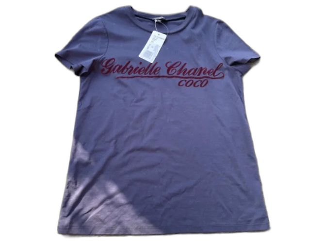 Camiseta Chanel Coco Paris Azul Marino Algodón