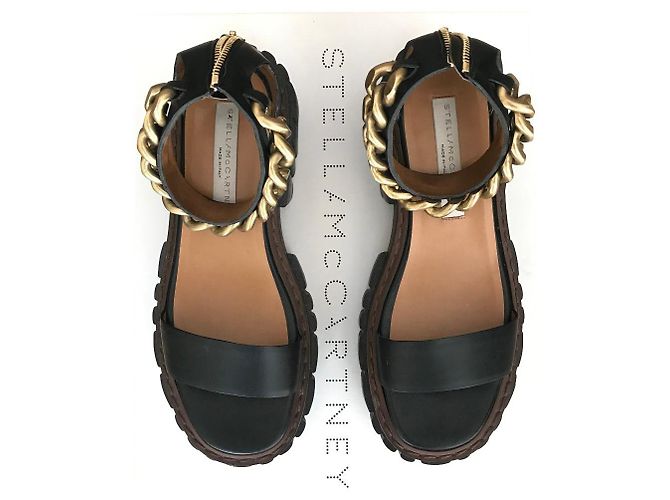 Stella Mc Cartney Sandalias Stella McCartney Emilie en cuero vegano negro