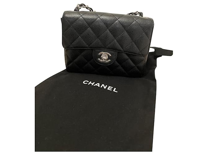 Chanel timeless mini square Black Lambskin ref.572912 - Joli Closet