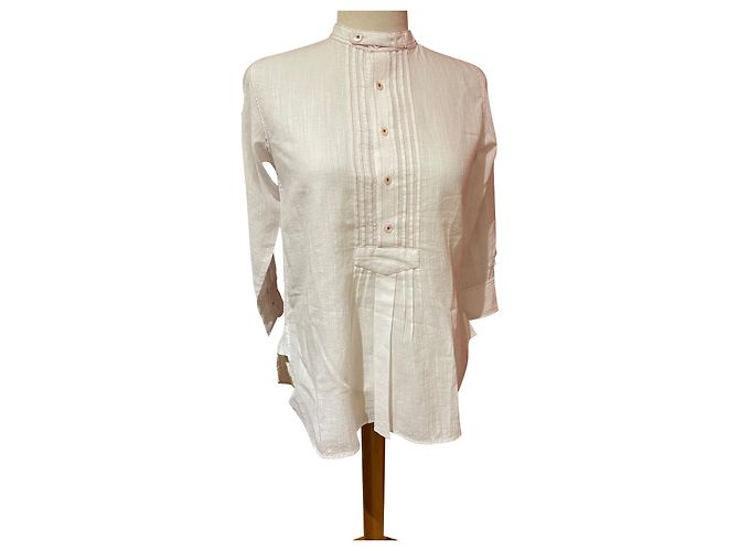 Camicia tunica Soeur in cotone bianco