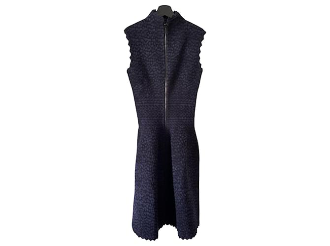 Alaïa Robes Polyester Viscose Polyamide Noir Violet  ref.573134