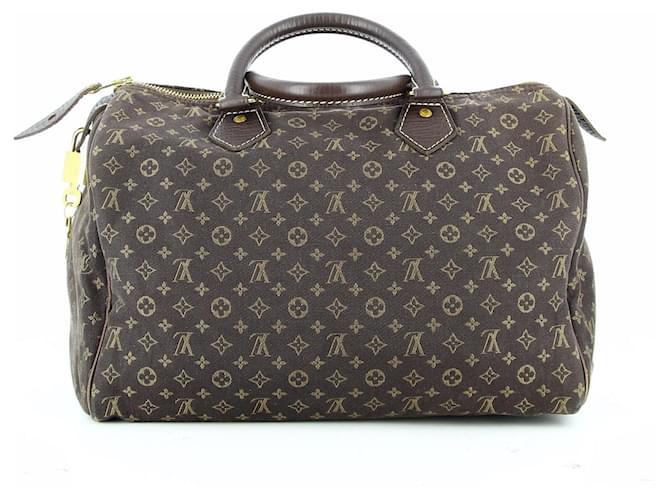 Speedy Handbag Louis Vuitton Brown In Cotton