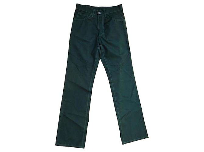 Tamanho da calça jeans Levi's tipo Sta Prest 39 Verde escuro Algodão Poliéster  ref.573228