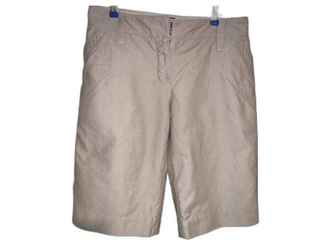 Pantalones Cortos Bermuda Louis Vuitton Beige Algodón