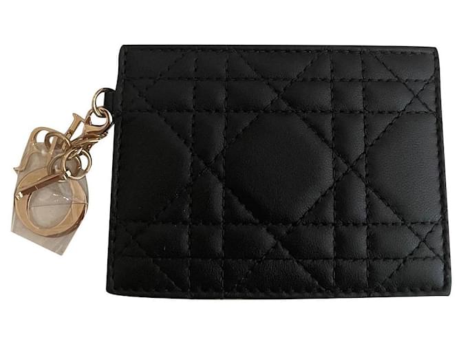 Lady dior flat card holder sale