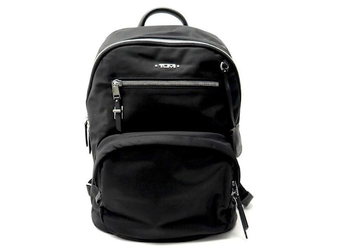 NEW TUMI HARTFORD BACKPACK 125049/1041 BLACK CANVAS SILVER FINISHES BAG Cloth  ref.573447