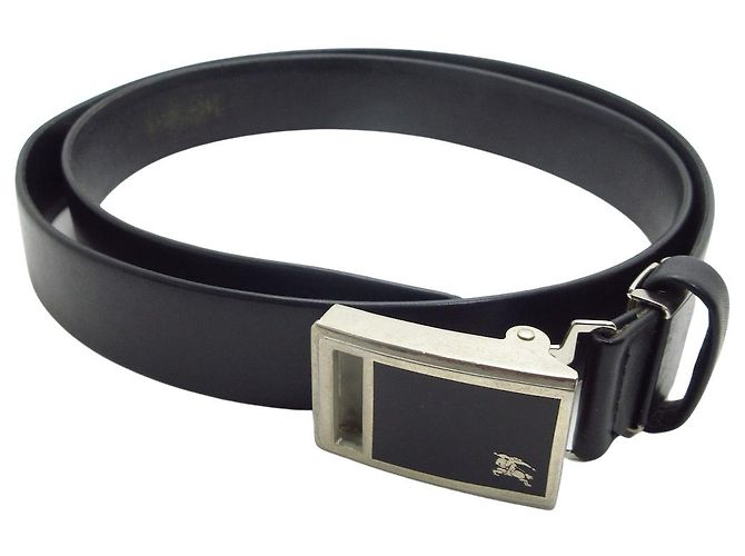 Burberry Gürtel Silber Leder