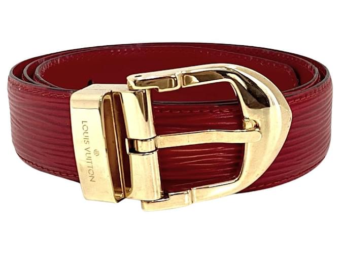 Louis Vuitton Belt Red Leather  ref.574060