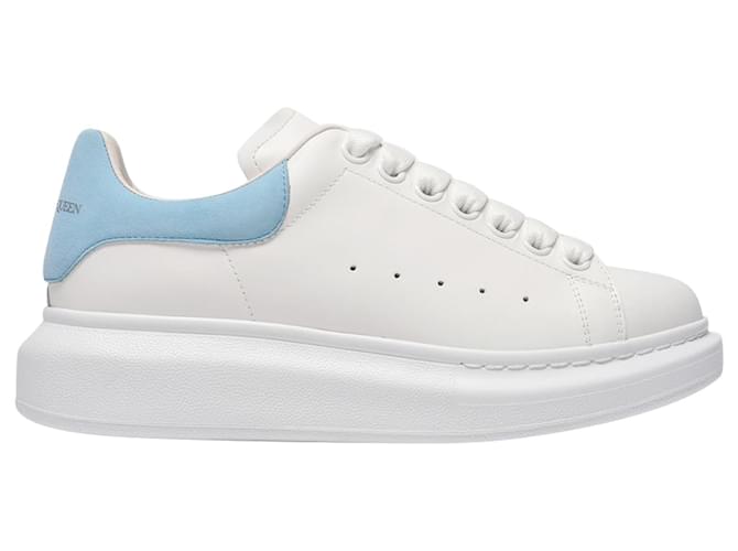 Oversized Sneakers - Alexander Mcqueen - White/Powder Blue - Leather Pony-style calfskin  ref.574082