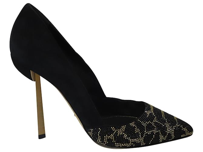 Sergio Rossi Animal Print Embedded Pumps in Multicolor Crystal Multiple colors  ref.574393
