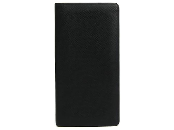 Louis Vuitton Portefeuille Brazza Black Leather  ref.574457