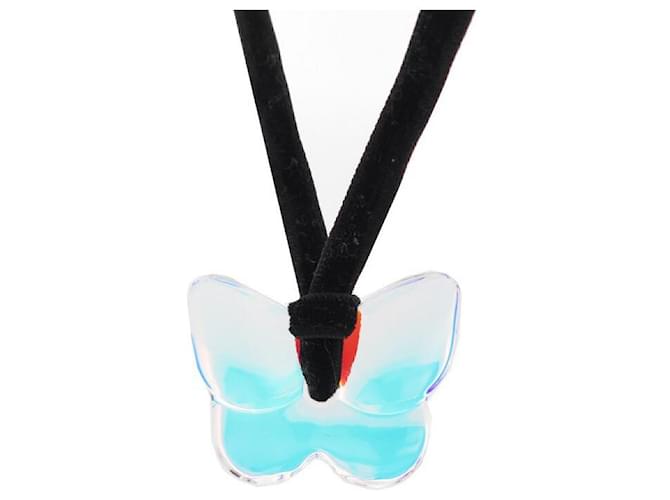 Other jewelry NEW TRANSPARENT CRYSTAL BACCARAT BUTTERFLY PENDANT + PENDANT BOX  ref.574686