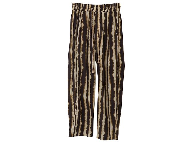 Nanushka Jiro bedruckte Hose aus brauner Baumwolle