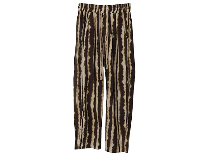 Pantalones estampados Nanushka Jiro en algodón marrón  ref.575064