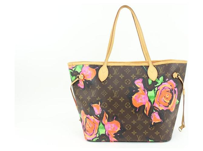 Louis Vuitton Stephen Sprouse Graffiti Monogram Roses Neverfull MM Tote Leather  ref.575099