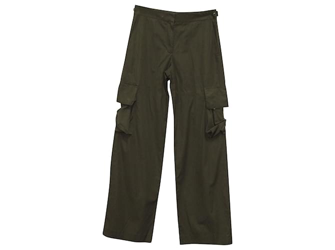 Pantalones cargo Helmut Lang de algodón verde caqui  ref.575135