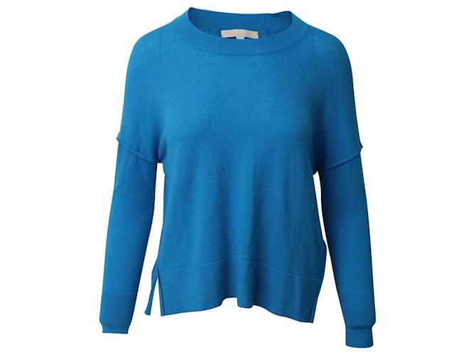 Maje Manoel Sweater in Blue Cashmere Wool  ref.575159