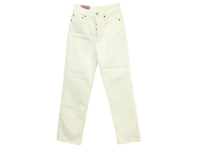 Autre Marque Acne Studios Straight Leg Jeans in White Cotton  ref.576182