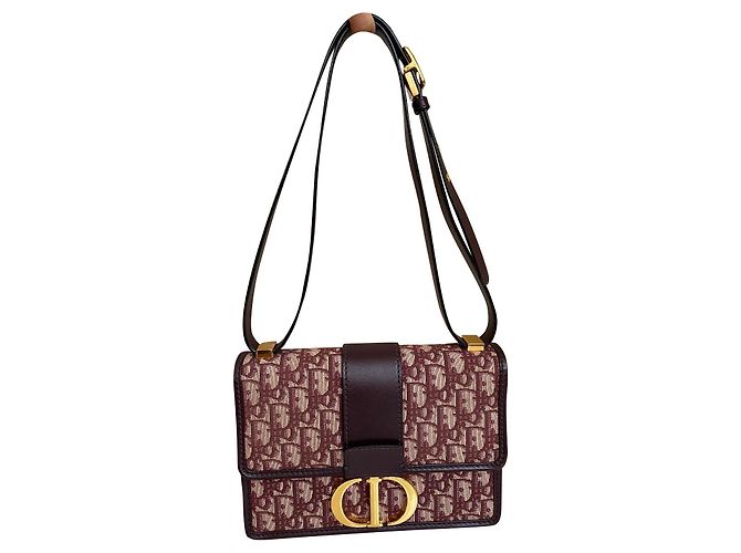 Dior 30 Montaigne Tasche Burgundy Oblique Jacquard