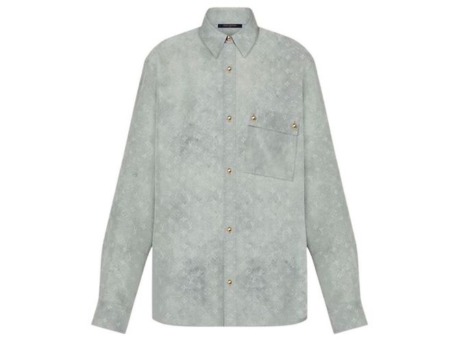 Camicia Louis Vuitton in seta lavata con monogramma