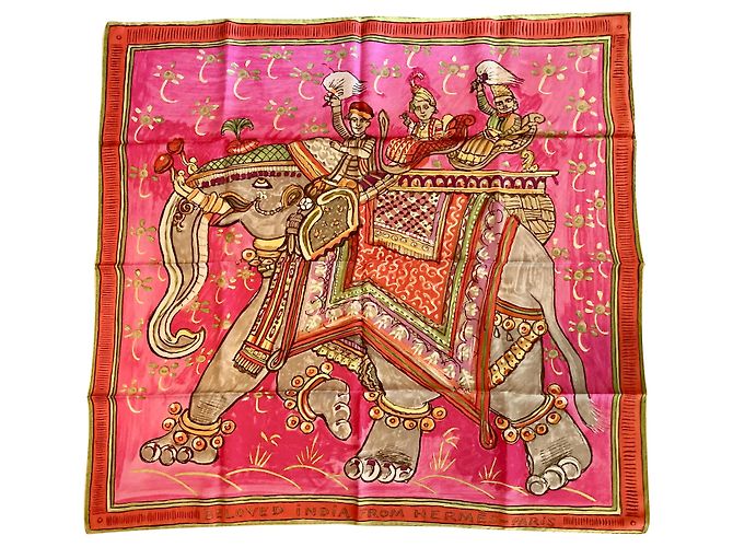 Hermès AMATA INDIA Multicolore Seta