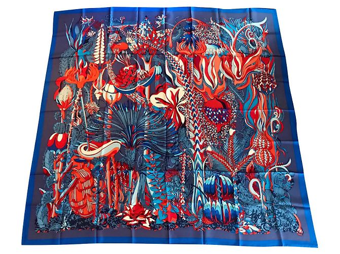 Lenço de seda Hermès Botanical Fantasy 140x140 Multicor