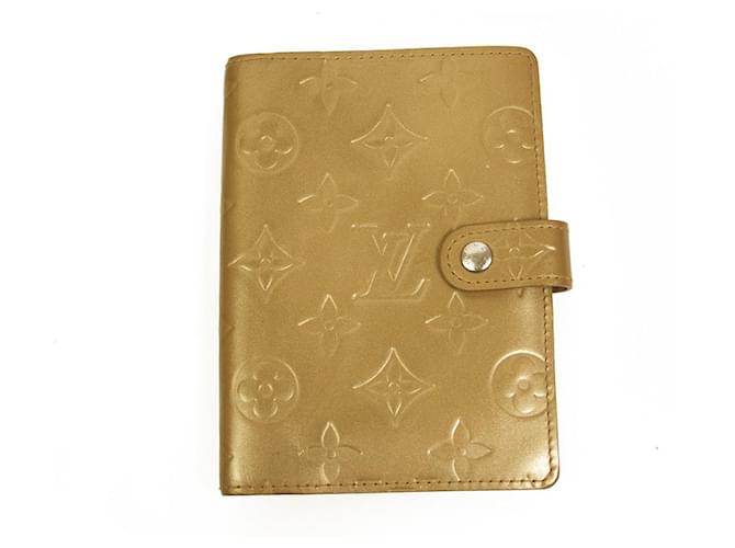Louis Vuitton Beige Golden Vernis Agenda Cover Organizer Diary Planner Plastic  ref.576419