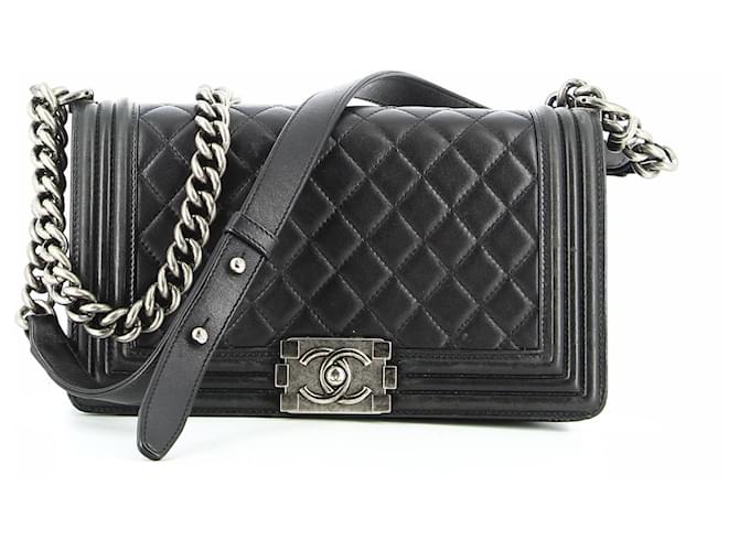 CHANEL, Bags, Authentic Chanel Boy Bag Crossbody In Black
