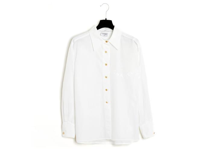 Chanel CAMELIA WHITE SHIRT EN38 Cotton  ref.576439